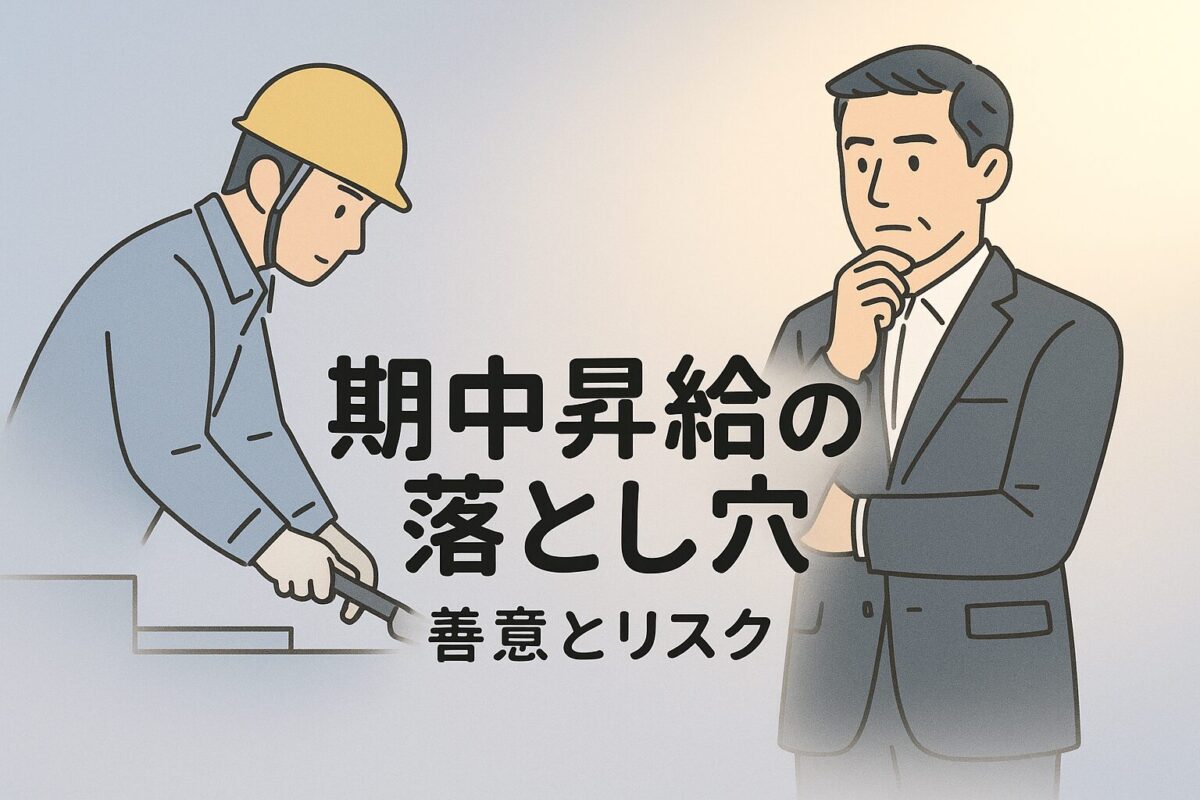 期中昇給の落とし穴のタイトル